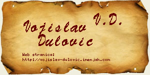 Vojislav Dulović vizit kartica